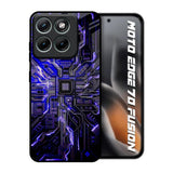 Techno Color Pattern Motorola Edge 70 Fusion 5G Glass Back Cover Online