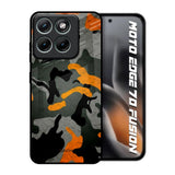 Camouflage Orange Motorola Edge 70 Fusion 5G Glass Back Cover Online