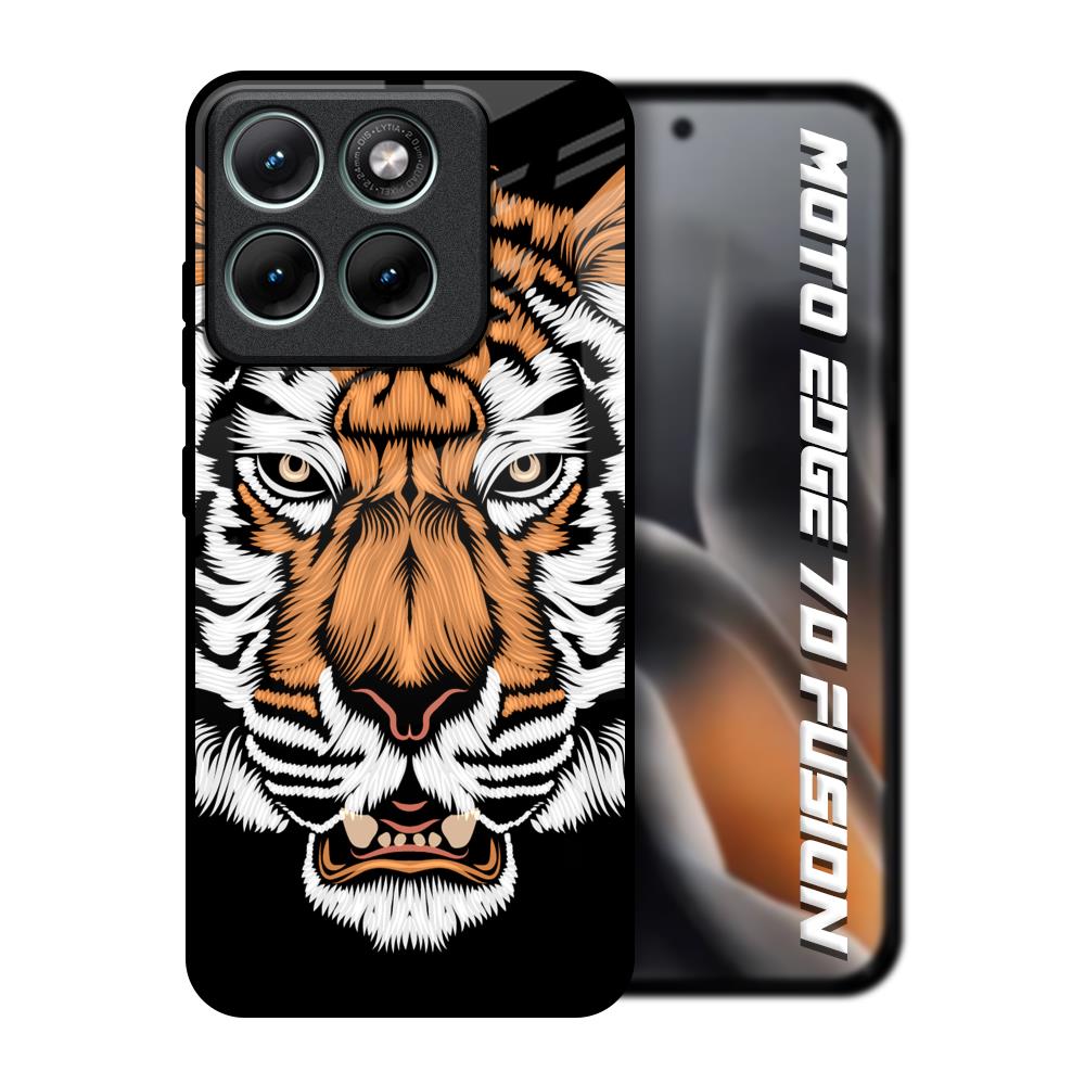 Angry Tiger Motorola Edge 70 Fusion 5G Glass Back Cover Online