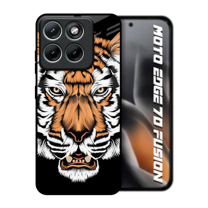 Angry Tiger Motorola Edge 70 Fusion 5G Glass Back Cover Online