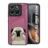 Funny Pug Face Motorola Edge 70 Fusion 5G Glass Back Cover Online