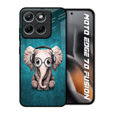 Adorable Baby Elephant Motorola Edge 70 Fusion 5G Glass Back Cover Online