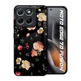 Black Spring Floral Motorola Edge 70 Fusion 5G Glass Back Cover Online