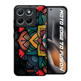 Retro Gorgeous Flower Motorola Edge 70 Fusion 5G Glass Back Cover Online