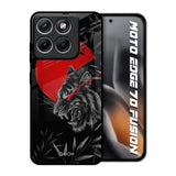 Red Moon Tiger Motorola Edge 70 Fusion 5G Glass Back Cover Online