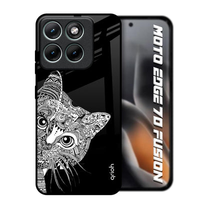 Kitten Mandala Motorola Edge 70 Fusion 5G Glass Back Cover Online