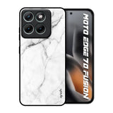 Modern White Marble Motorola Edge 70 Fusion 5G Glass Back Cover Online