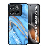 Vibrant Blue Marble Motorola Edge 70 Fusion 5G Glass Back Cover Online