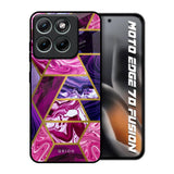 Electroplated Geometric Marble Motorola Edge 70 Fusion 5G Glass Back Cover Online