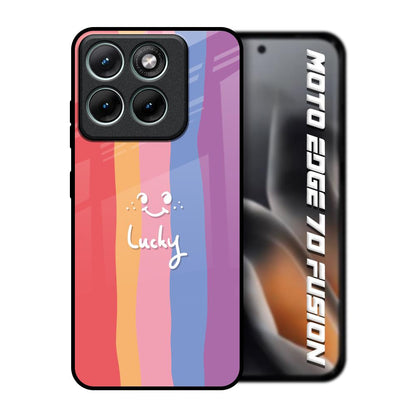 Lucky Abstract Motorola Edge 70 Fusion 5G Glass Back Cover Online