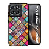 Multicolor Mandala Motorola Edge 70 Fusion 5G Glass Back Cover Online