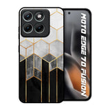 Tricolor Pattern Motorola Edge 70 Fusion 5G Glass Back Cover Online