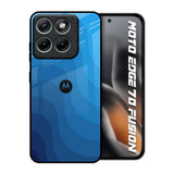 Blue Wave Abstract Motorola Edge 70 Fusion 5G Glass Back Cover Online