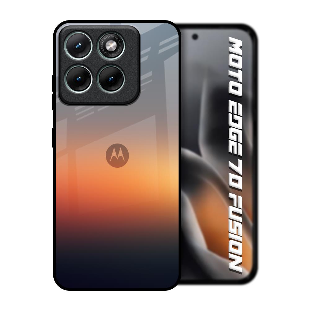 Aesthetic Orange Motorola Edge 70 Fusion 5G Glass Back Cover Online
