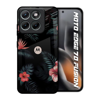 Tropical Art Flower Motorola Edge 70 Fusion 5G Glass Back Cover Online