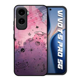 Space Doodles Vivo T5 Pro 5G Glass Back Cover Online