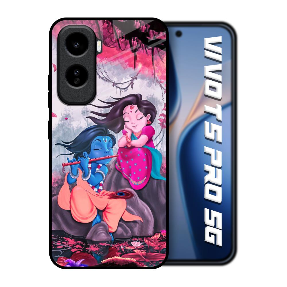 Radha Krishna Art Vivo T5 Pro 5G Glass Back Cover Online