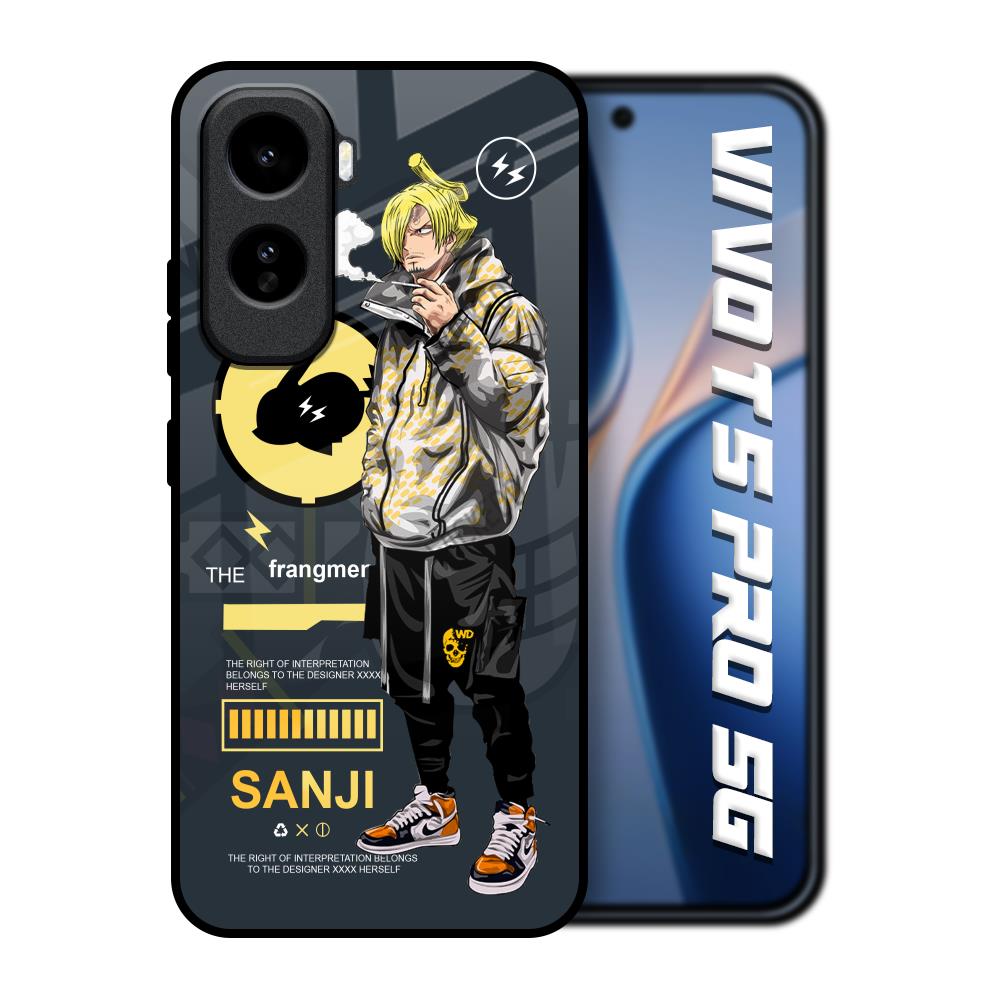 Cool Sanji Vivo T5 Pro 5G Glass Back Cover Online