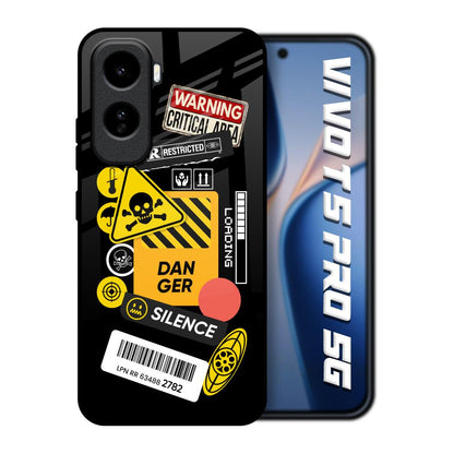 Danger Signs Vivo T5 Pro 5G Glass Back Cover Online