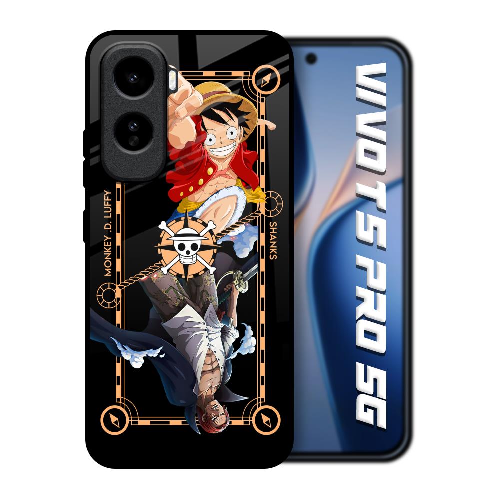 Shanks & Luffy Vivo T5 Pro 5G Glass Back Cover Online