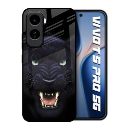 Angry Black Tiger Vivo T5 Pro 5G Glass Back Cover Online