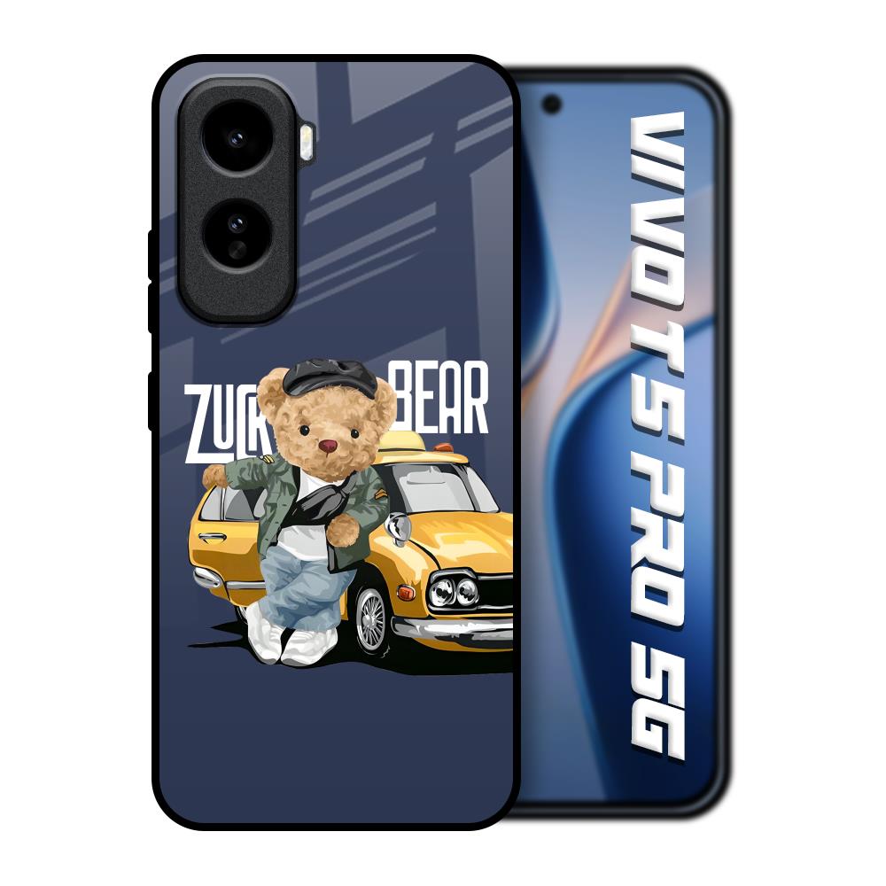 Adventurous Bear Vivo T5 Pro 5G Glass Back Cover Online