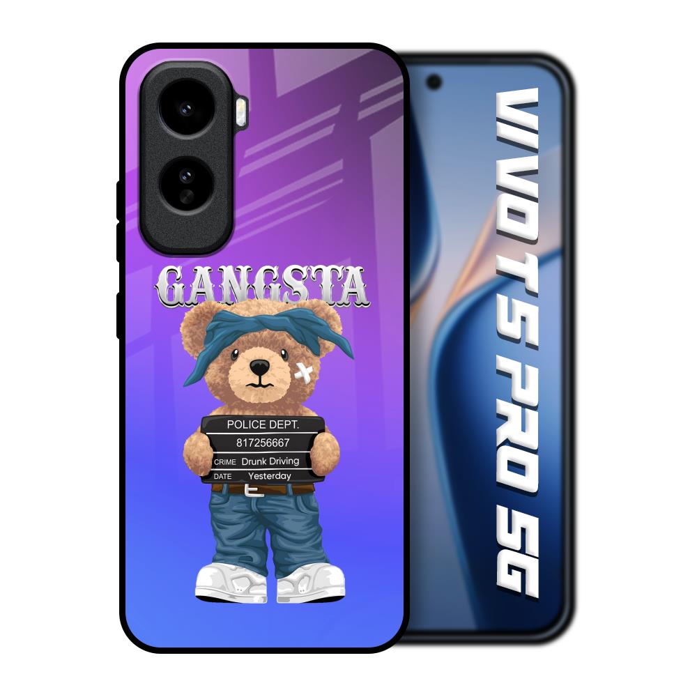 Gangsta Bear Vivo T5 Pro 5G Glass Back Cover Online