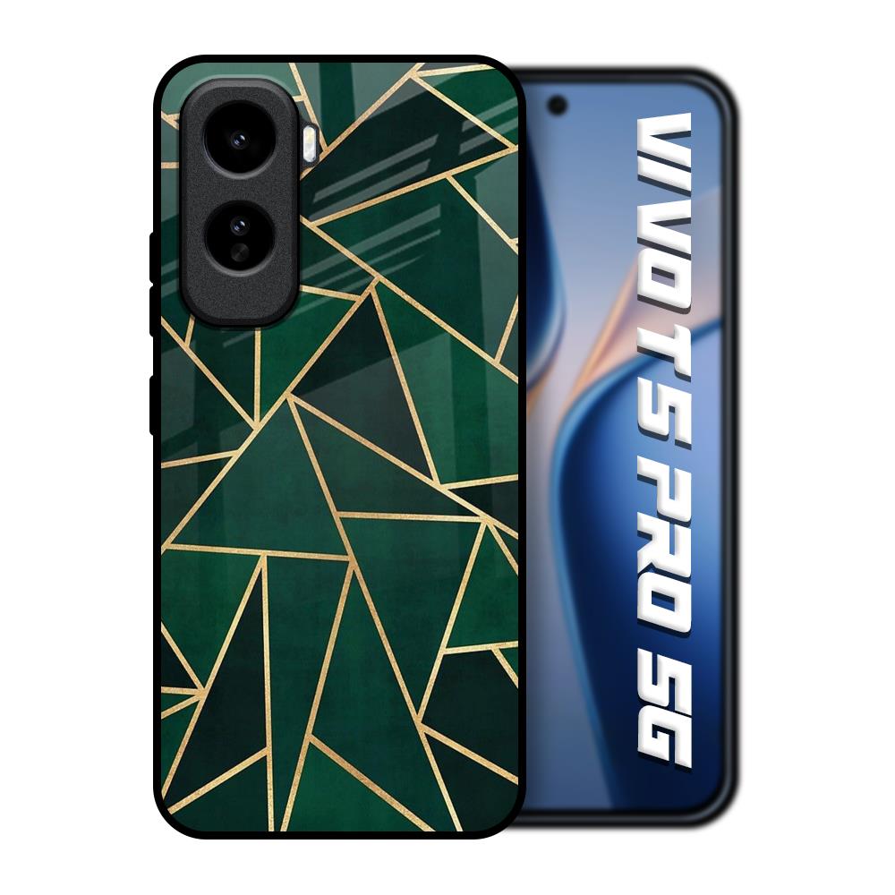 Abstract Green Vivo T5 Pro 5G Glass Back Cover Online