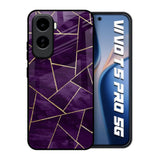 Geometric Purple Vivo T5 Pro 5G Glass Back Cover Online