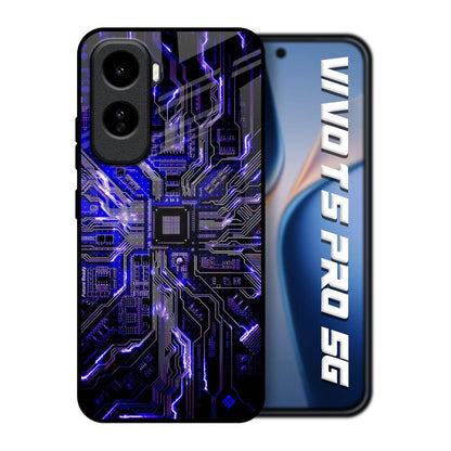 Techno Color Pattern Vivo T5 Pro 5G Glass Back Cover Online