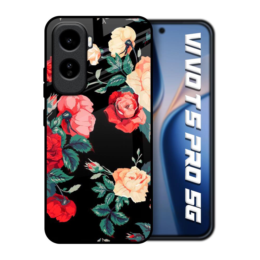 Floral Bunch Vivo T5 Pro 5G Glass Back Cover Online