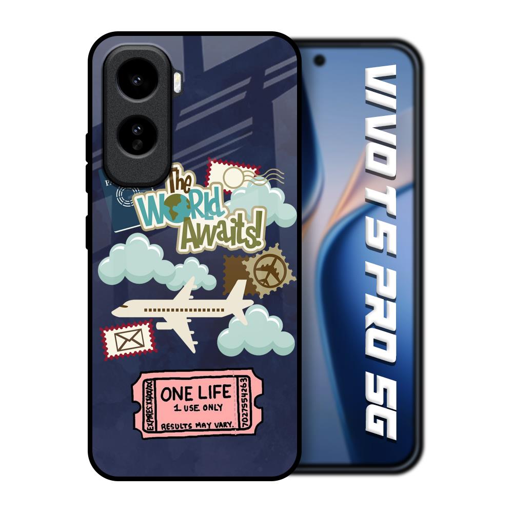 Tour The World Vivo T5 Pro 5G Glass Back Cover Online