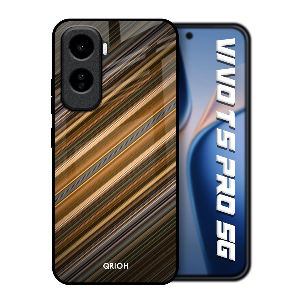 Diagonal Slash Pattern Vivo T5 Pro 5G Glass Back Cover Online