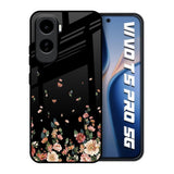 Floating Floral Print Vivo T5 Pro 5G Glass Back Cover Online