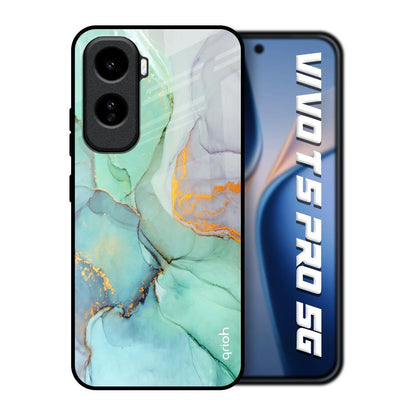Green Marble Vivo T5 Pro 5G Glass Back Cover Online