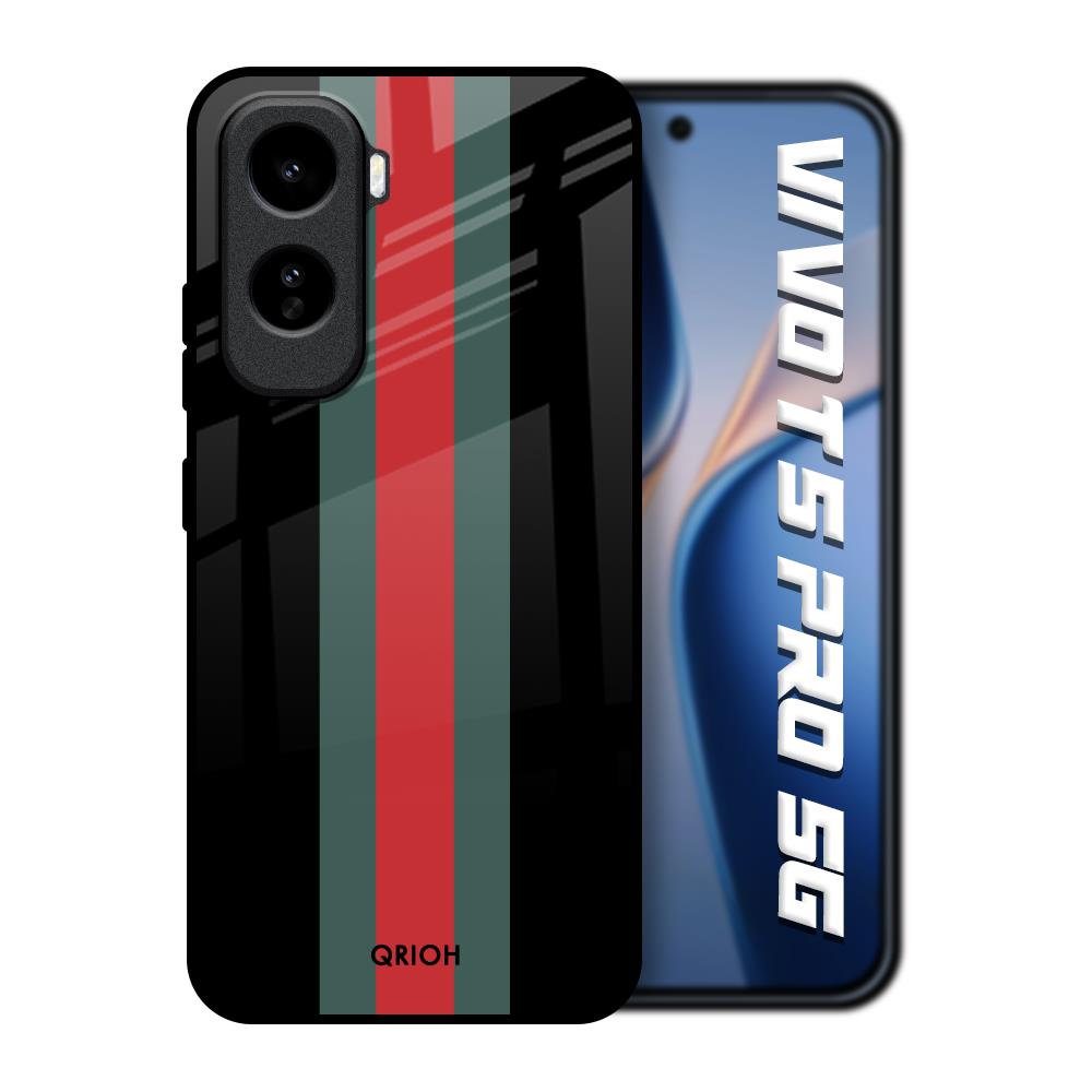 Vertical Stripes Vivo T5 Pro 5G Glass Back Cover Online
