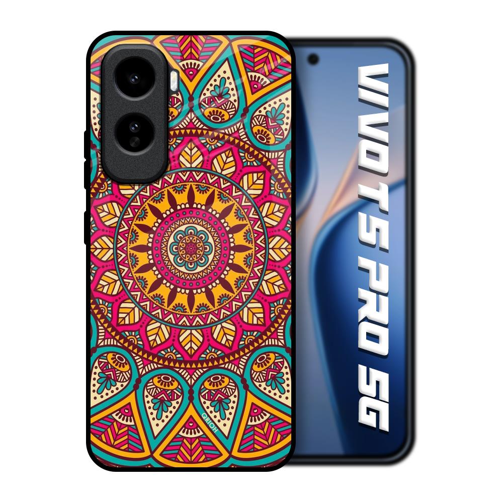 Elegant Mandala Vivo T5 Pro 5G Glass Back Cover Online