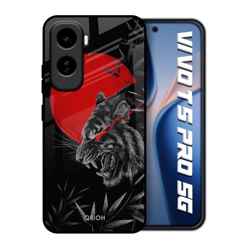 Red Moon Tiger Vivo T5 Pro 5G Glass Back Cover Online