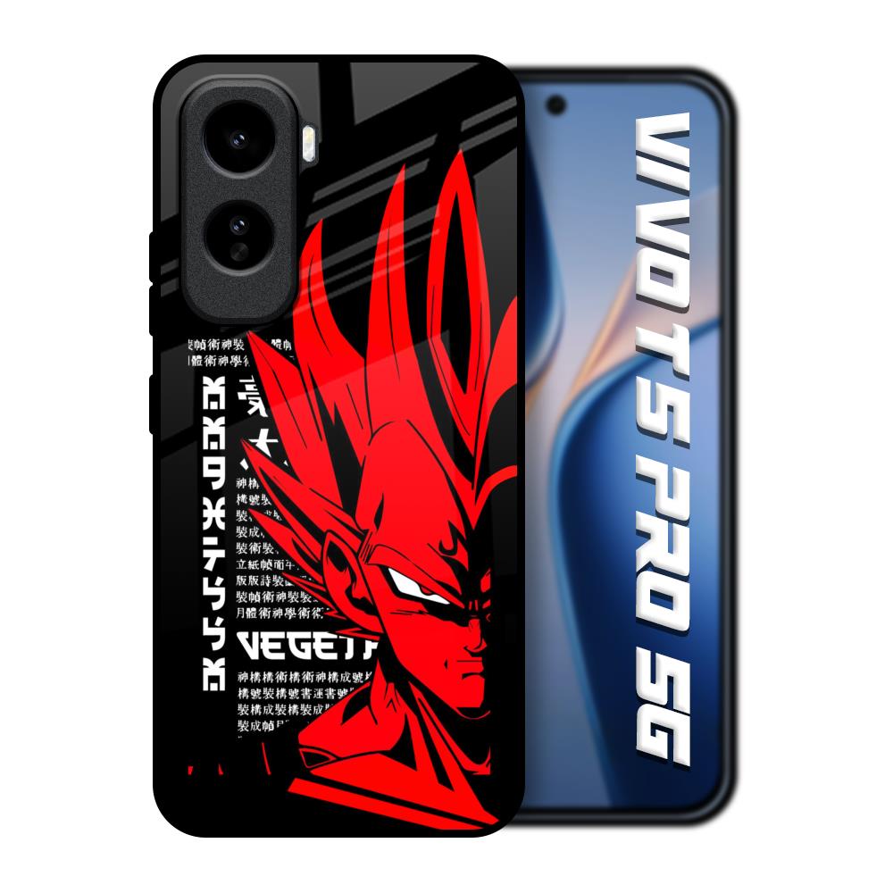 Red Vegeta Vivo T5 Pro 5G Glass Back Cover Online