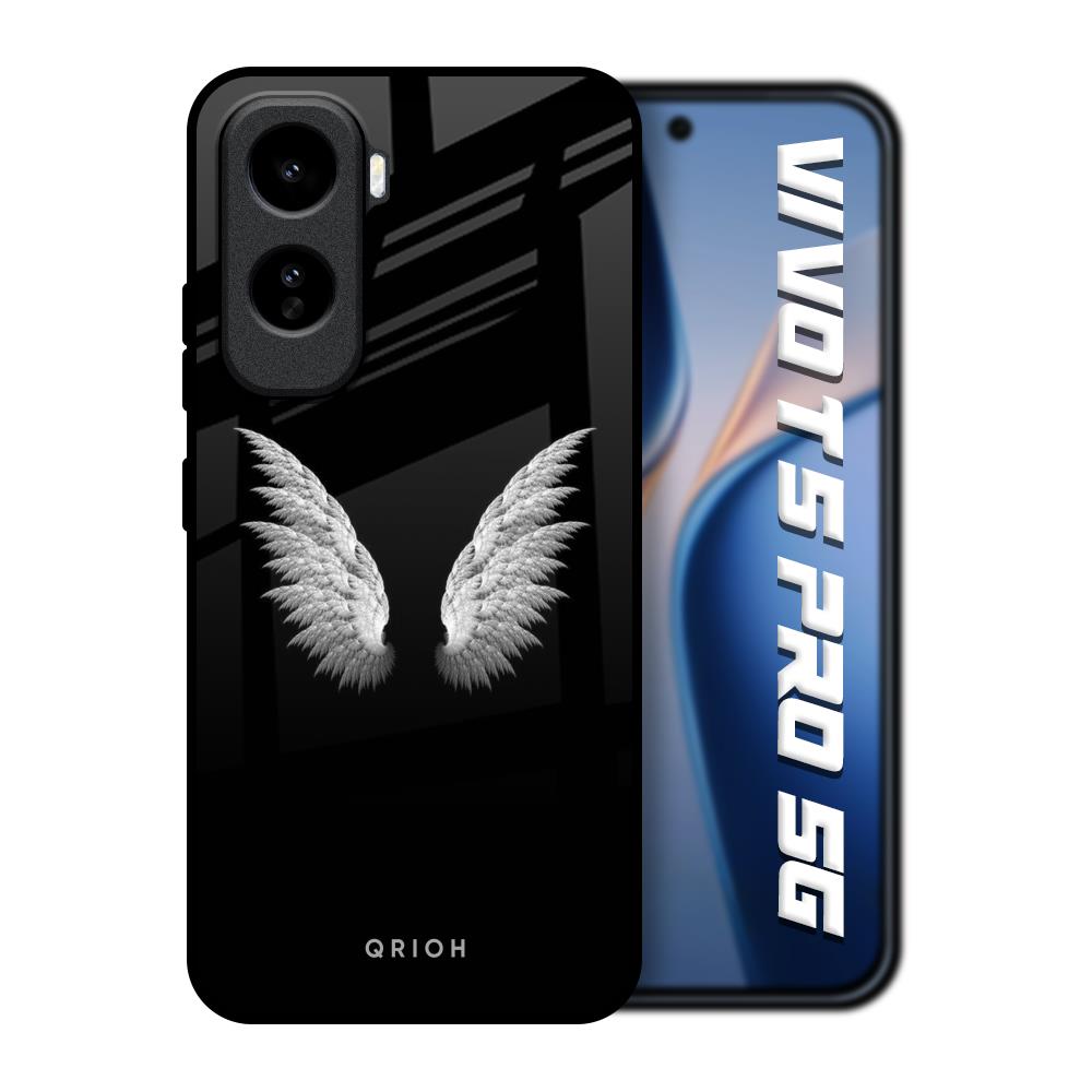 White Angel Wings Vivo T5 Pro 5G Glass Back Cover Online