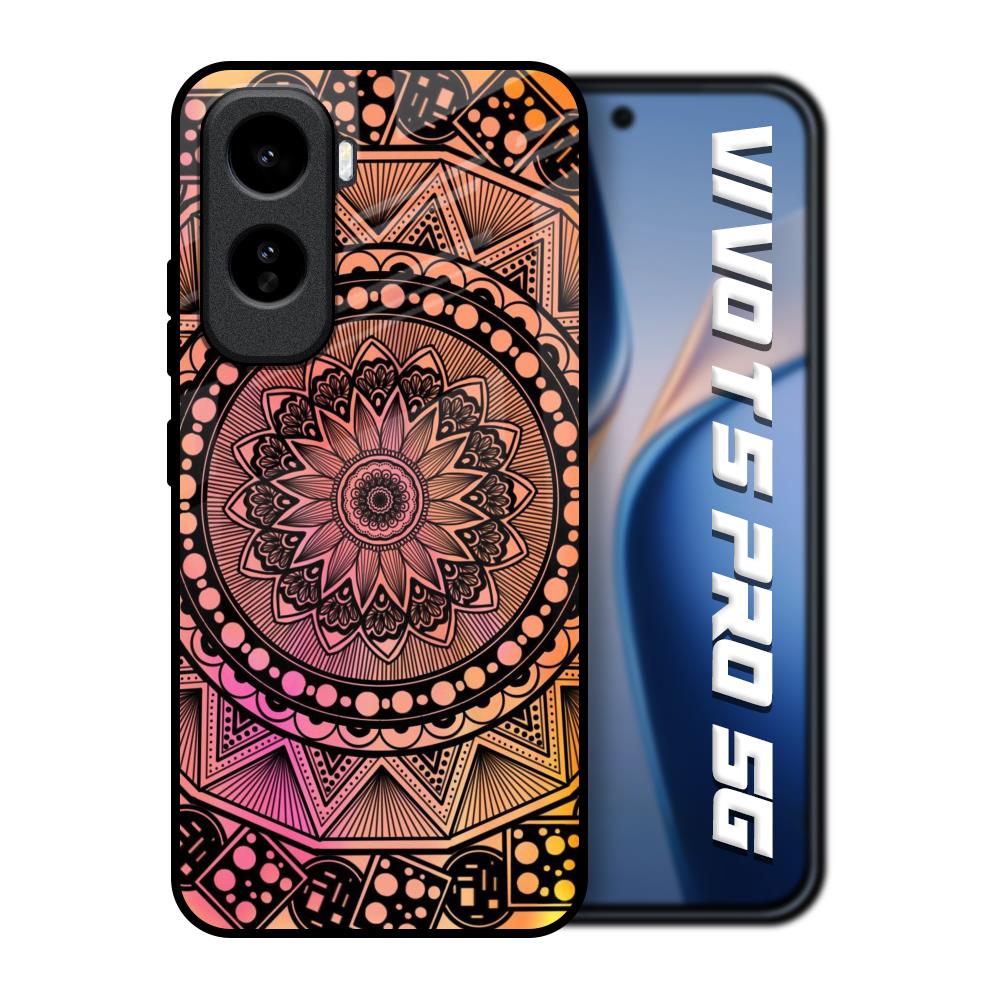 Floral Mandala Vivo T5 Pro 5G Glass Back Cover Online