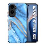 Vibrant Blue Marble Vivo T5 Pro 5G Glass Back Cover Online