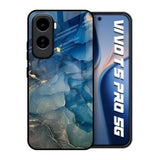 Blue Cool Marble Vivo T5 Pro 5G Glass Back Cover Online