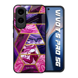 Electroplated Geometric Marble Vivo T5 Pro 5G Glass Back Cover Online