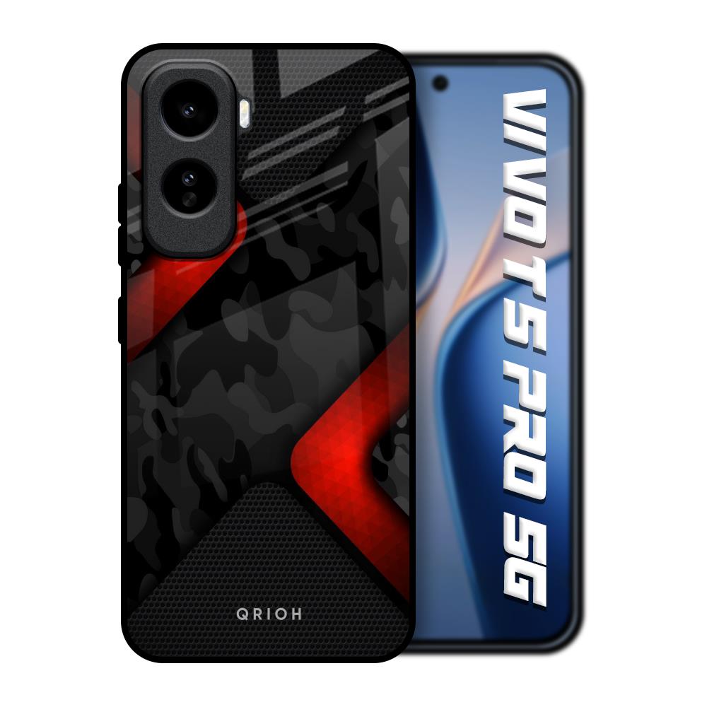 Modern Camo Abstract Vivo T5 Pro 5G Glass Back Cover Online