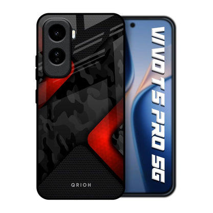 Modern Camo Abstract Vivo T5 Pro 5G Glass Back Cover Online