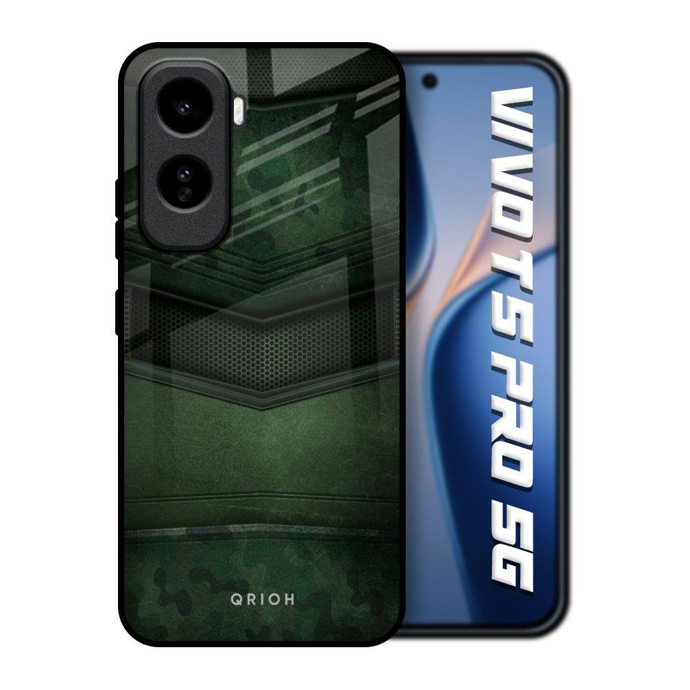 Green Leather Vivo T5 Pro 5G Glass Back Cover Online