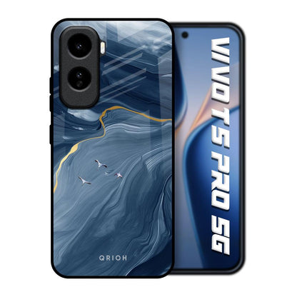 Deep Ocean Marble Vivo T5 Pro 5G Glass Back Cover Online