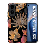 Lines Pattern Flowers Vivo T5 Pro 5G Glass Back Cover Online
