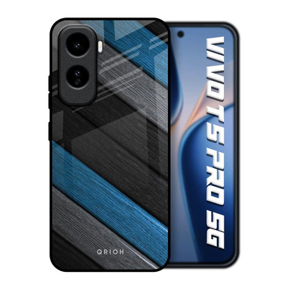 Multicolor Wooden Effect Vivo T5 Pro 5G Glass Back Cover Online